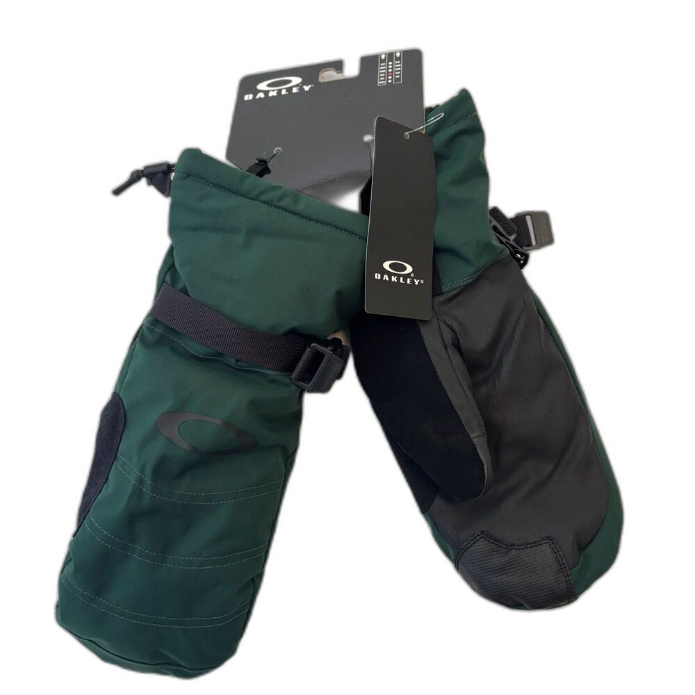 Oakley Puffy Mitten Ellipse Hunter Green Insulated Snow, Ski, Winter Mittens  LG